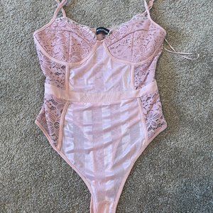 PrettyLittleThing dusty pink body suit